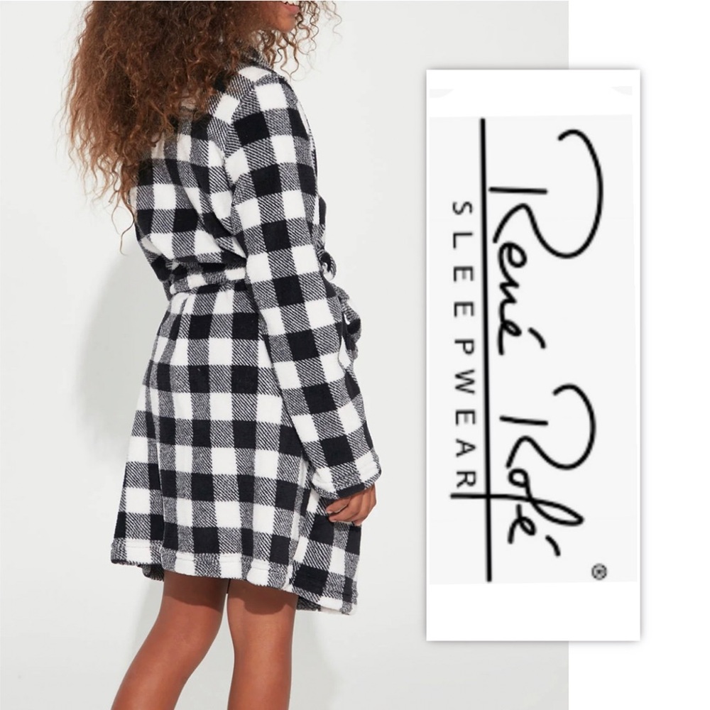 Rene Rofi Girls Mini Checkered Robe - Picture 2 of 9